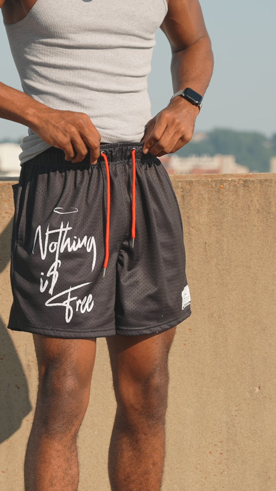 'Nothing is Free' [Coal] Pro Shorts